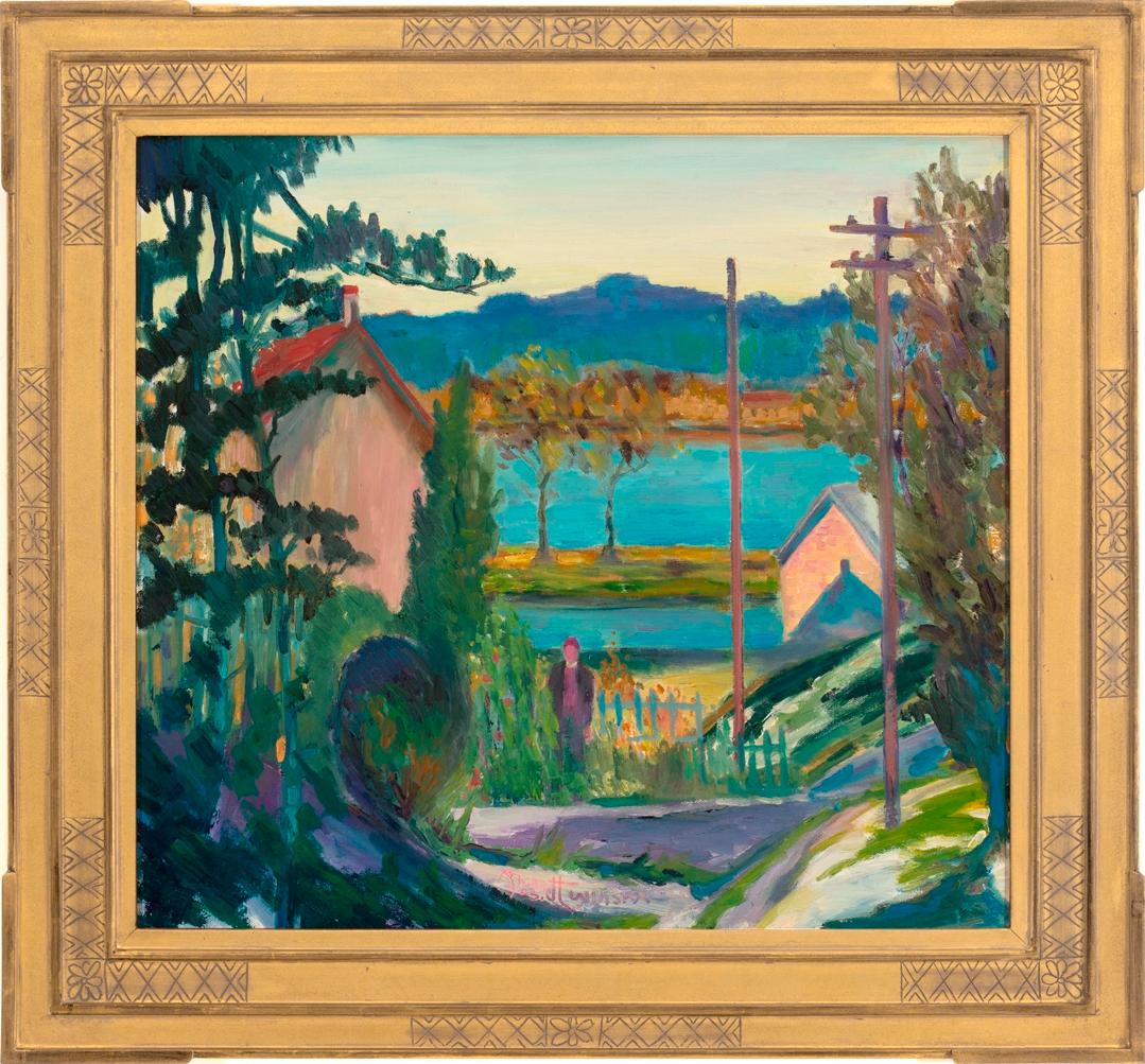 Landscape Painting de Joseph Barrett - "Nueva Esperanza Gótica"