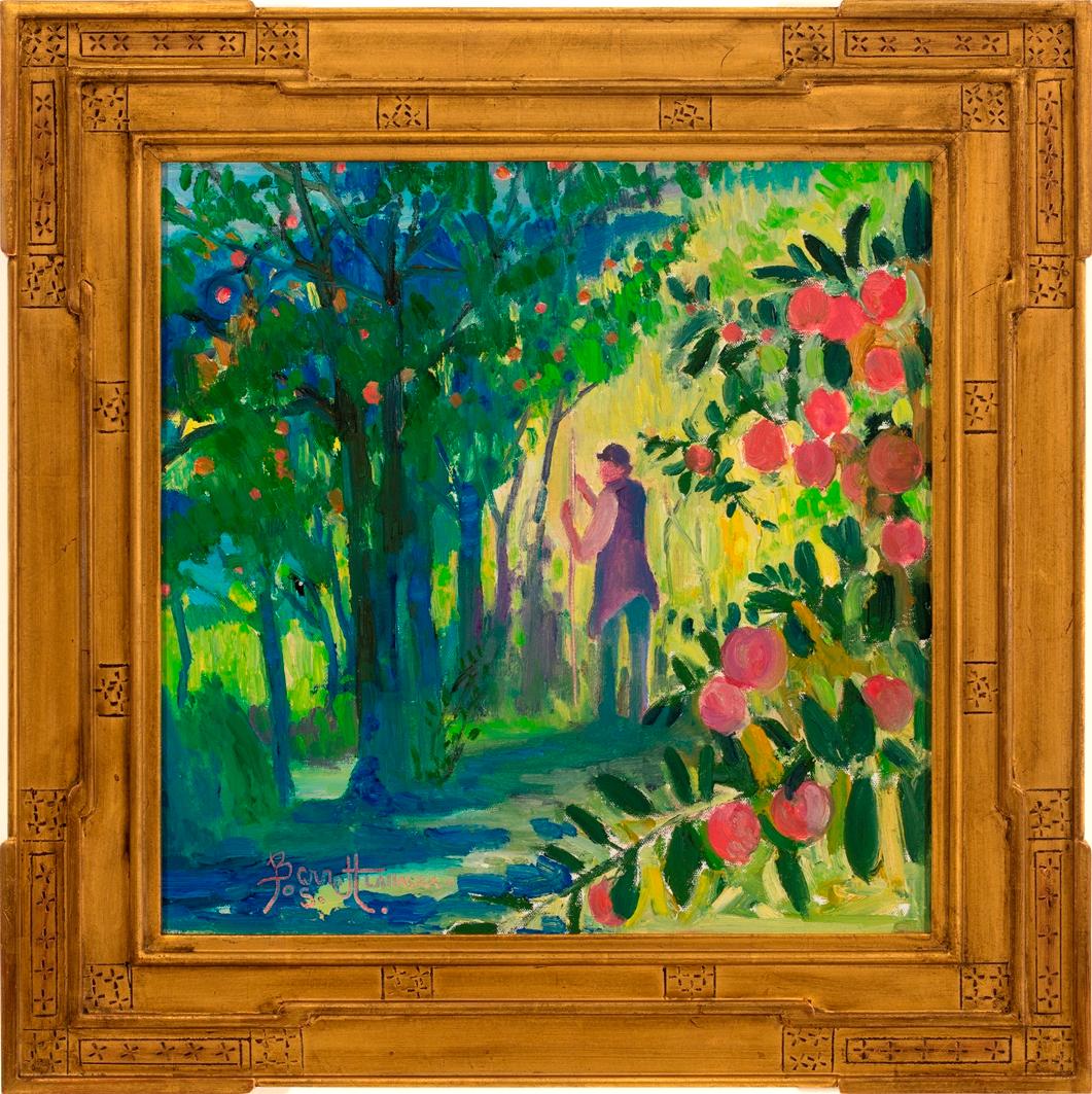 Landscape Painting Joseph Barrett - "Old Orchard, Buckingham"