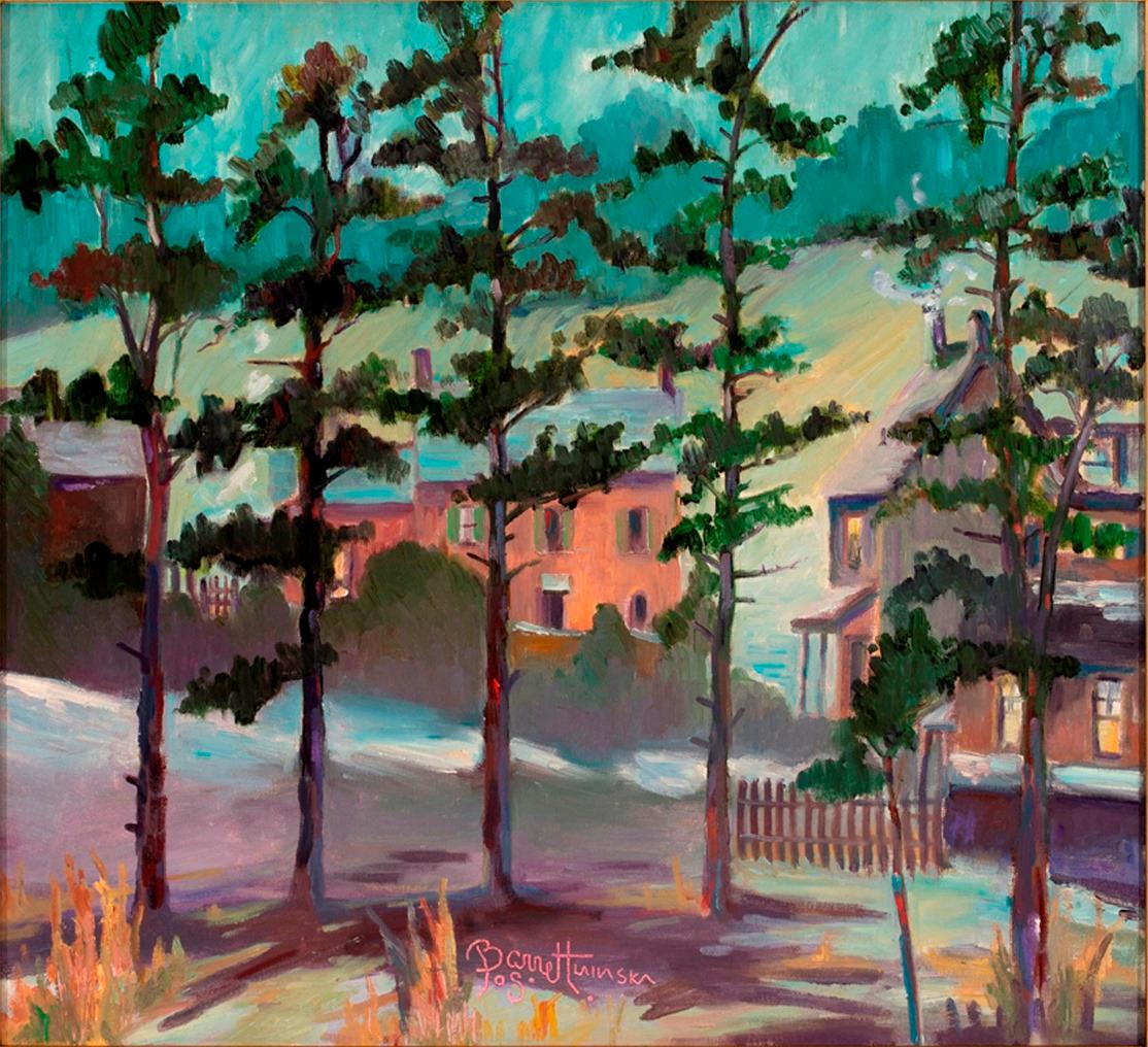 « Pine Grove Near Pipersville » - Painting de Joseph Barrett