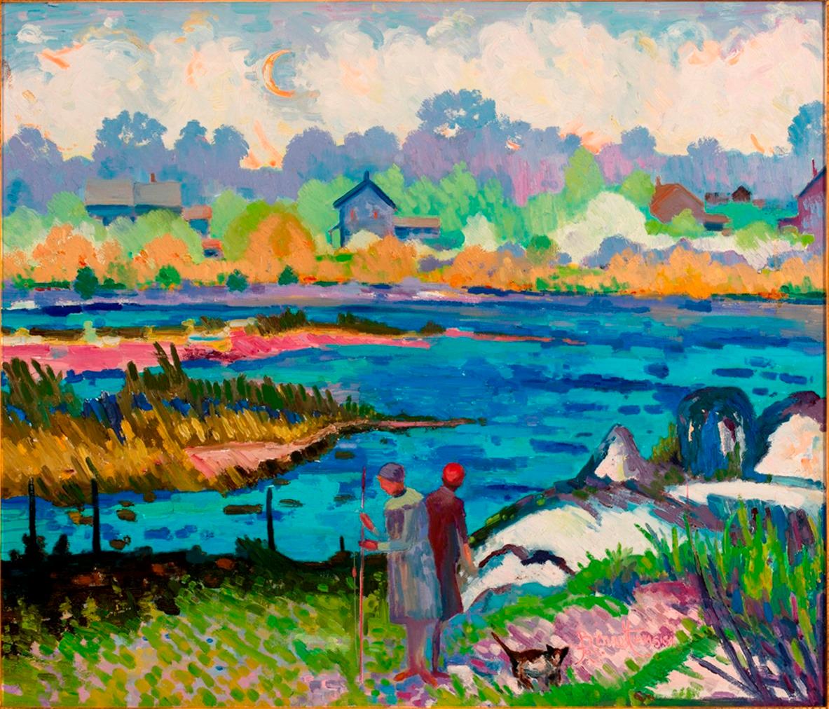 „River Above New Hope“ – Painting von Joseph Barrett