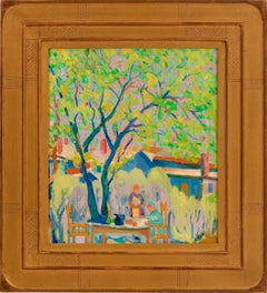 Vintage "Under Blossoming Tree, Lahaska"