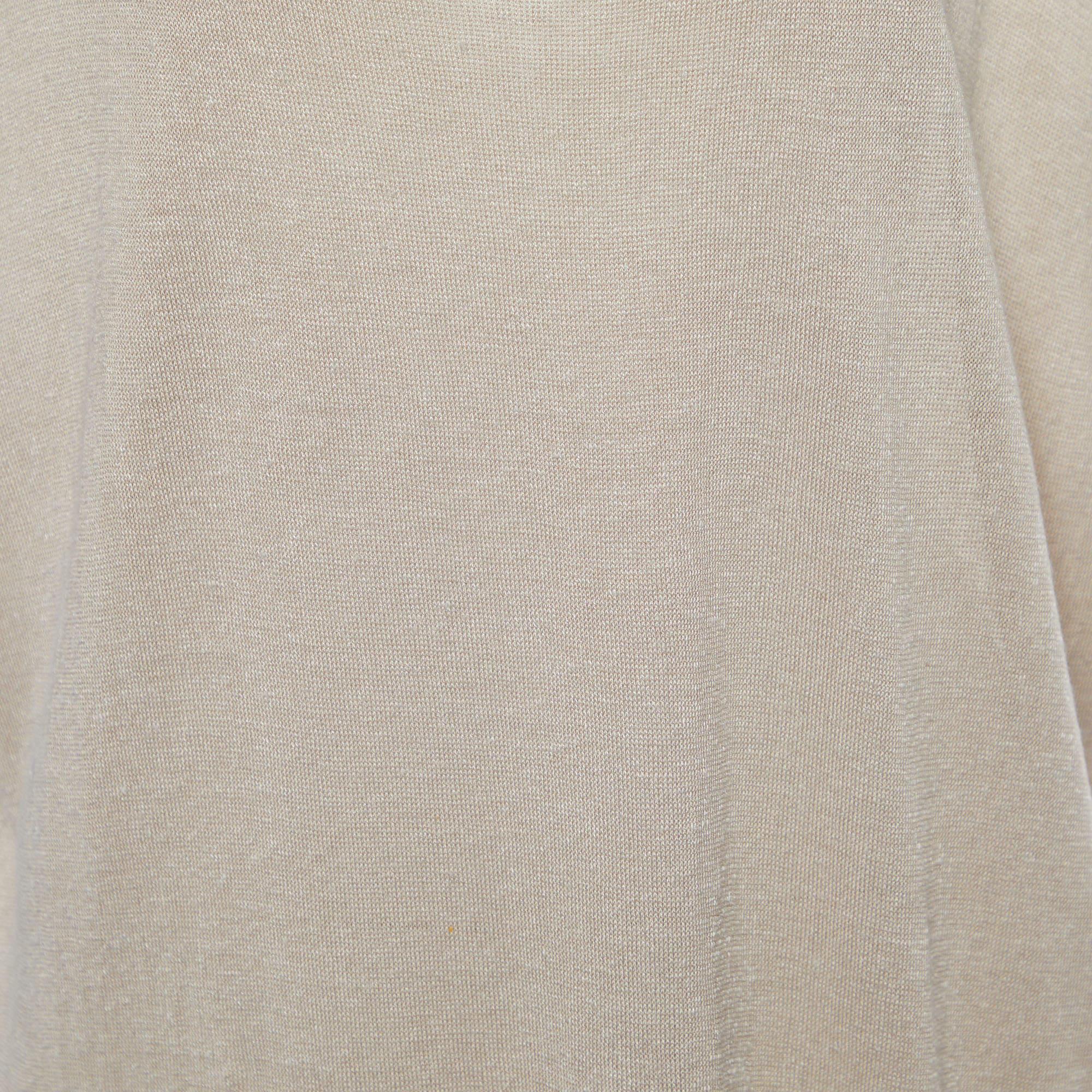 Beige Tunique surdimensionnée Joseph en lin fluide beige, taille L en vente