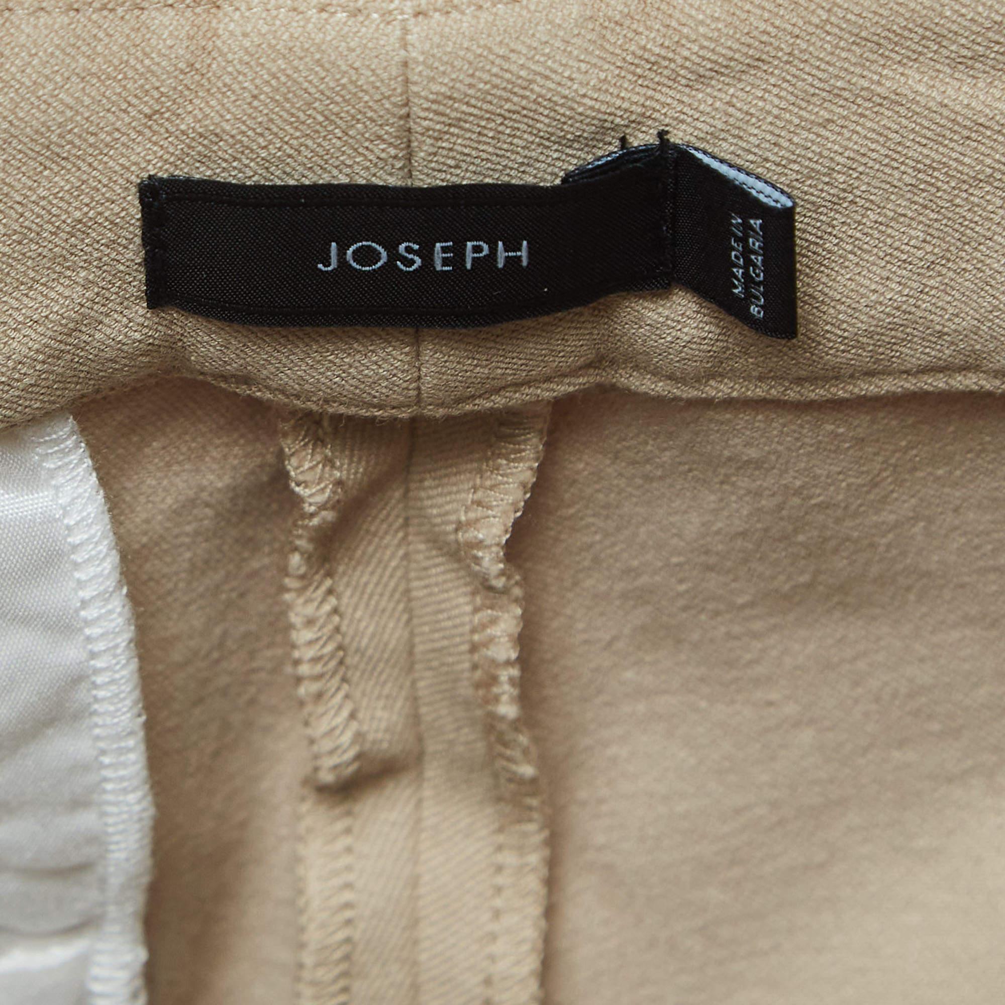 Women's Joseph Beige Gabardine Straight Fit Trousers S For Sale