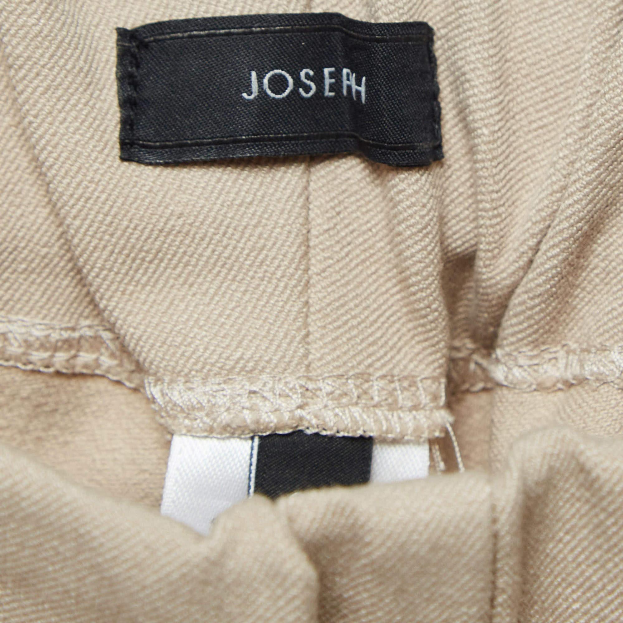 Women's Joseph Beige Stretch Gabardine Leggings M