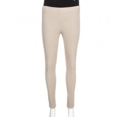 Joseph Beige Stretch Gabardine Leggings S