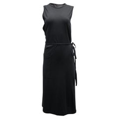 Joseph Belted Midi Dress in Dark Grey Cotton