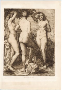"Pallas, Junon et Vénus" gravure à l'eau-forte