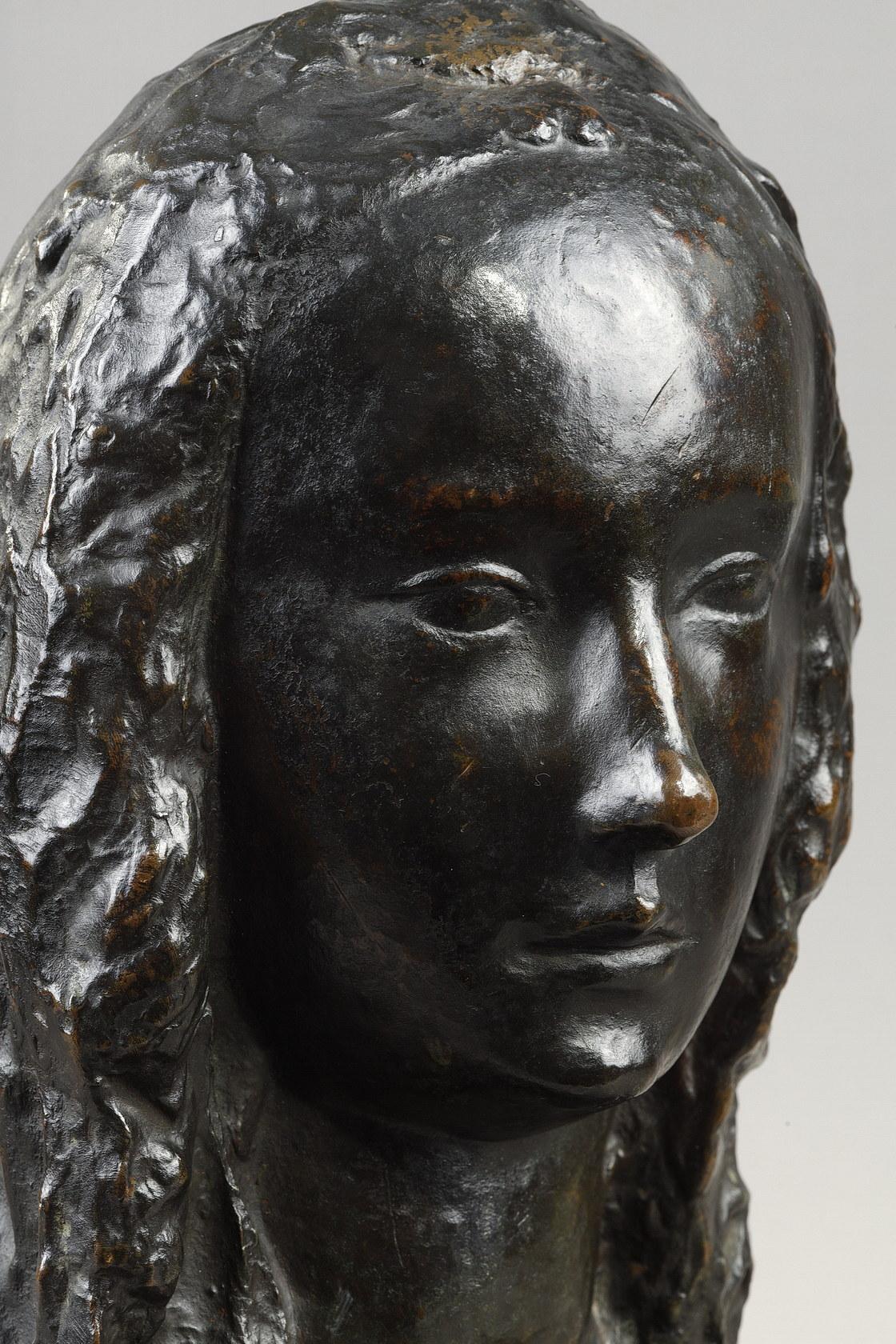 Purity - Gold Figurative Sculpture by Joseph Bernard