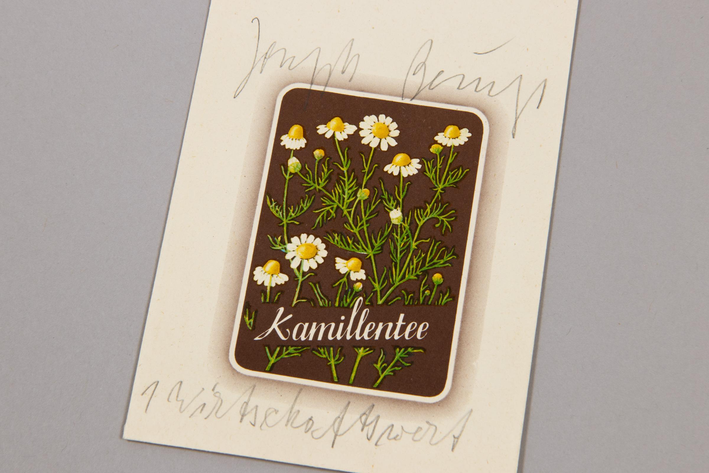 Joseph Beuys, 1 Wirtschaftswert (Kamillentee) - Signed Readymade For Sale 1