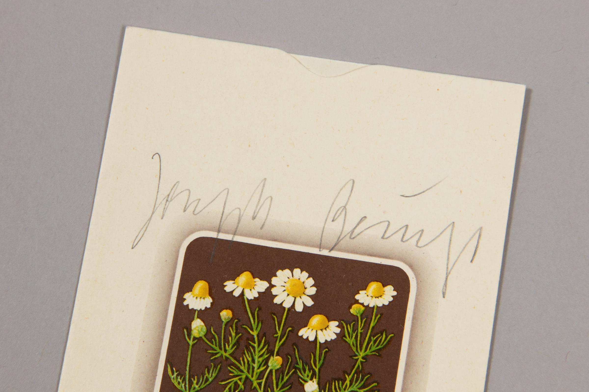 Joseph Beuys, 1 Wirtschaftswert (Kamillentee) - Signed Readymade For Sale 4