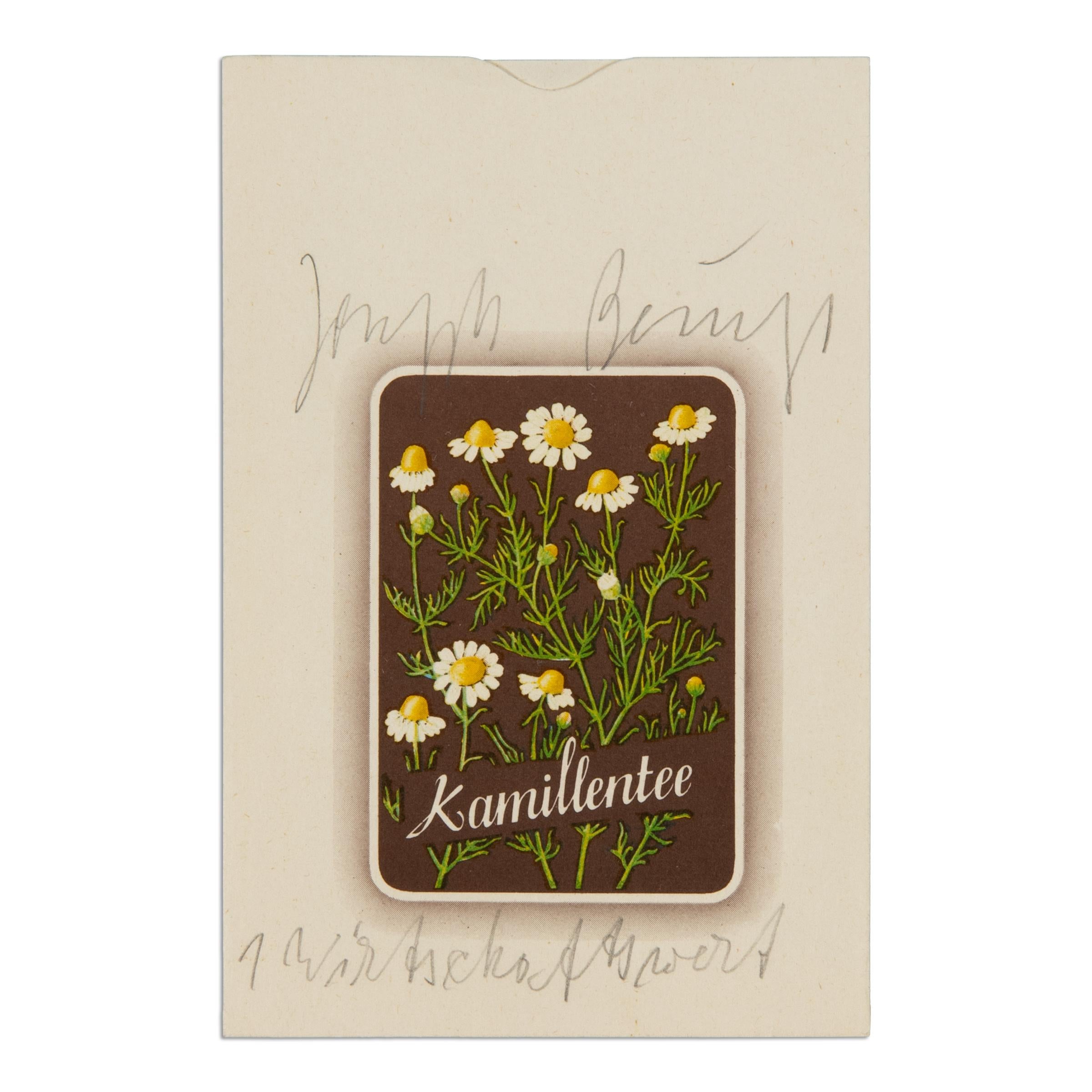Joseph Beuys, 1 Wirtschaftswert (Kamillentee) - Signed Readymade