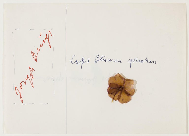 Laßt Blumen sprechen (Let flowers speak) - Mixed Media Art by Joseph Beuys