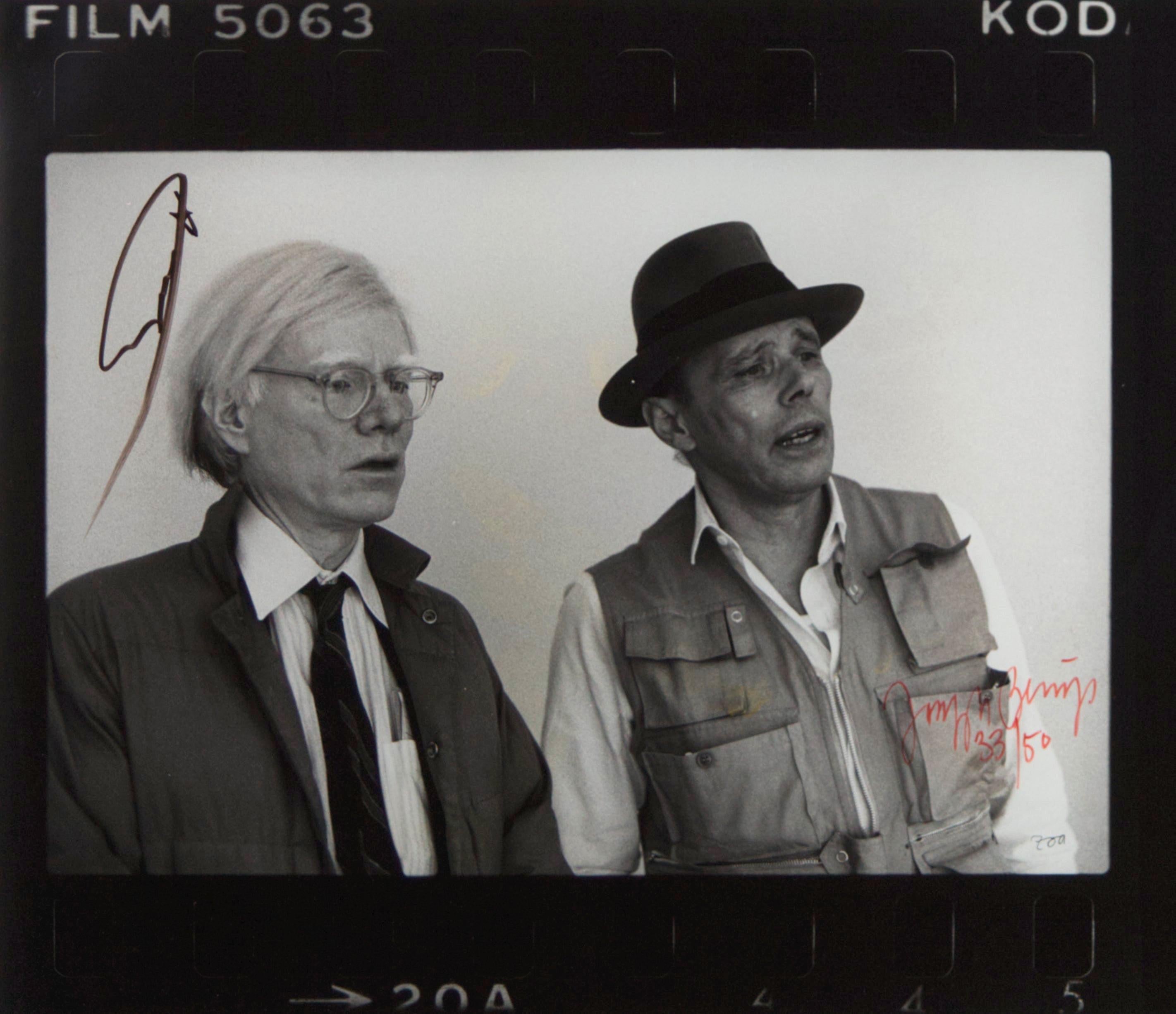Beuys & Warhol, New York 1979, photography by ZOA, one of nine signed by Warhol - Photograph by Joseph Beuys