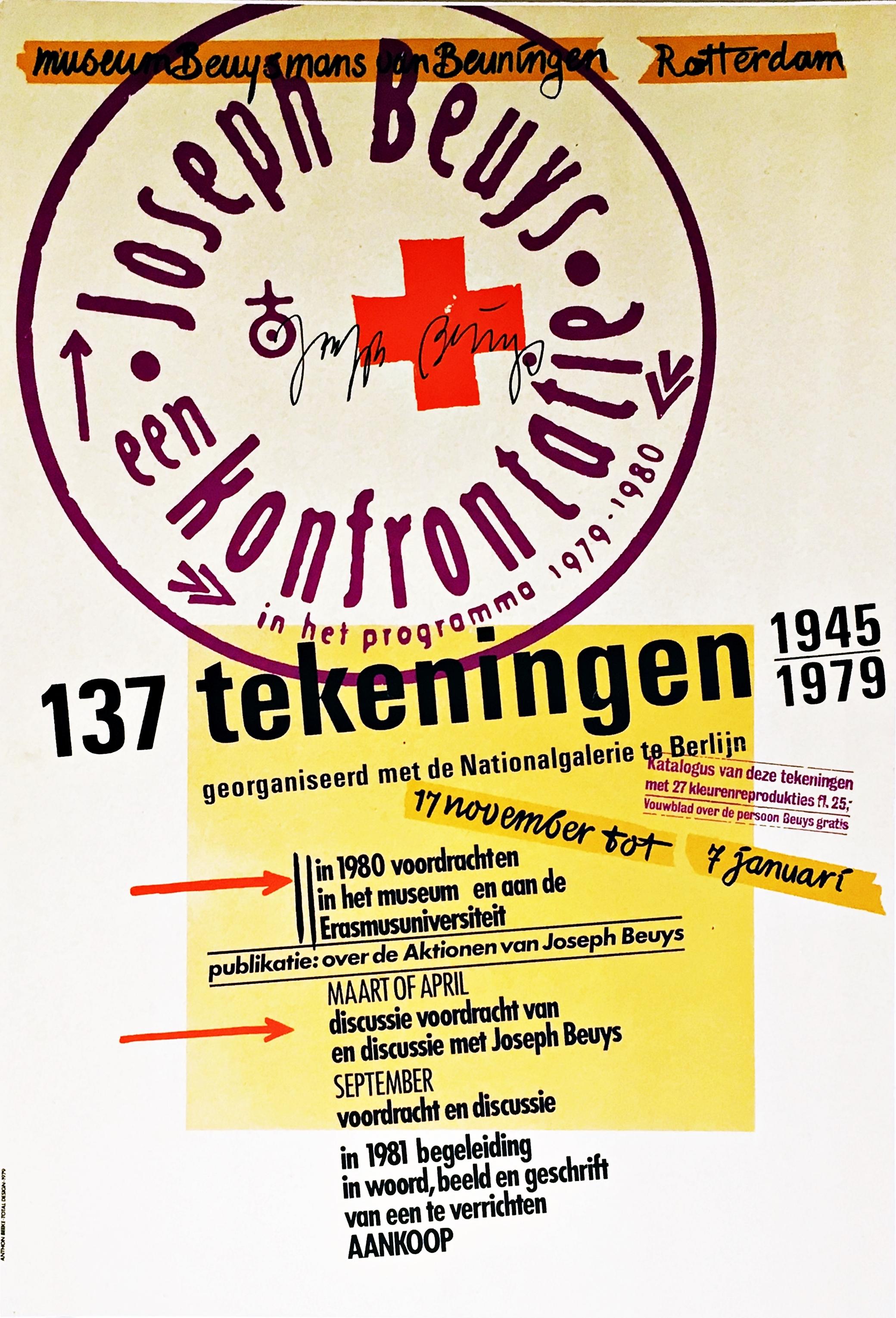 Joseph Beuys, een konfrontatie, 137 Tekeningen 1945-1979, Hand Signed print Rare For Sale 1