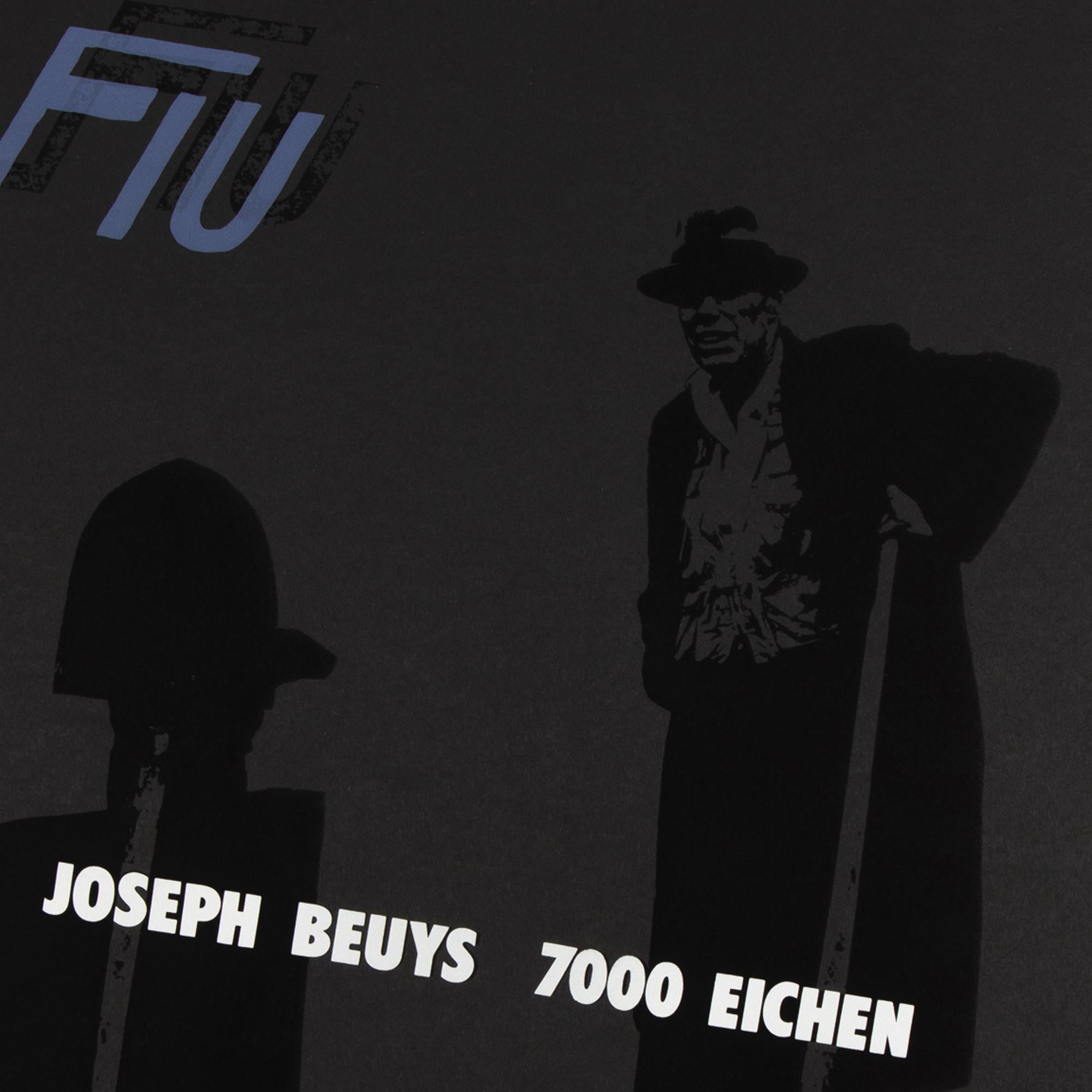 Joseph Beuys, FIU Joseph Beuys, 7000 Eichen, signierter Siebdruck aus dem Jahr 1982 im Angebot 3