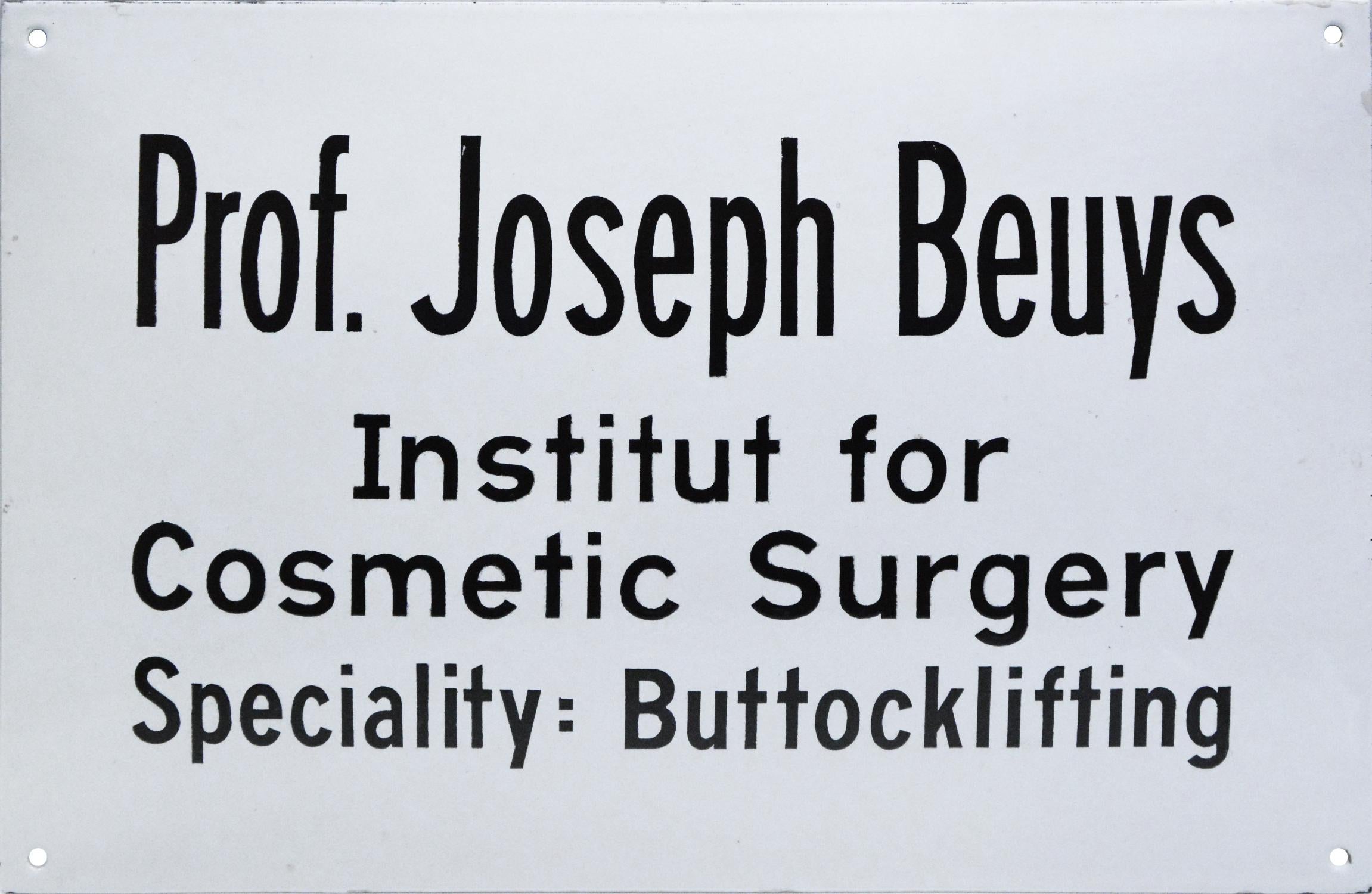 Joseph Beuys, Institut for Cosmetic Surgery (Institut de cosmétiques), 1974
