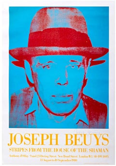 Retro Stripes from the House of the Shaman (Rare poster, Hand Signed by Joseph Beuys)