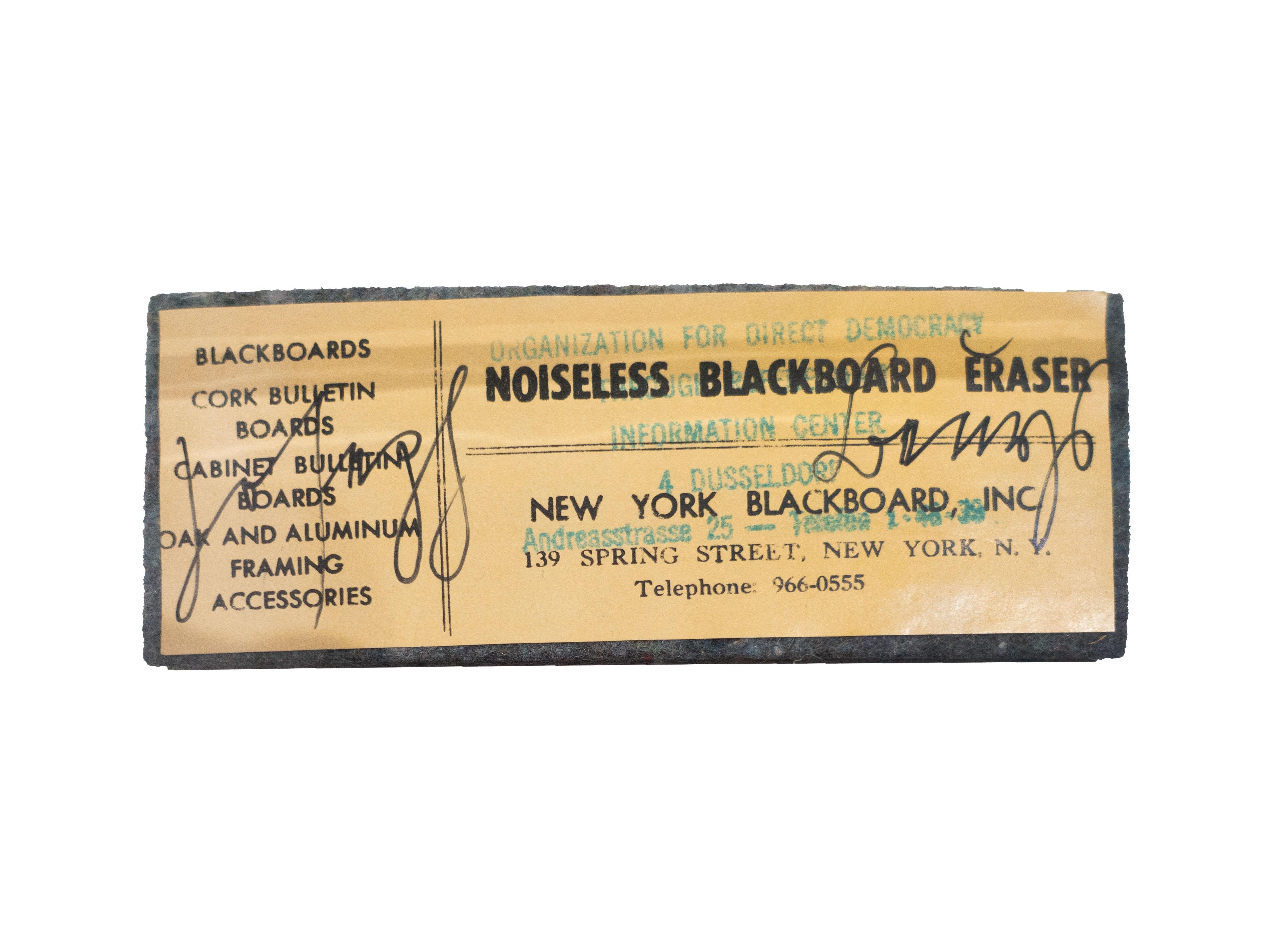 Noiseless Blackboard Eraser, 1974, Sculpture, Blackboard, Prototype For Sale 3