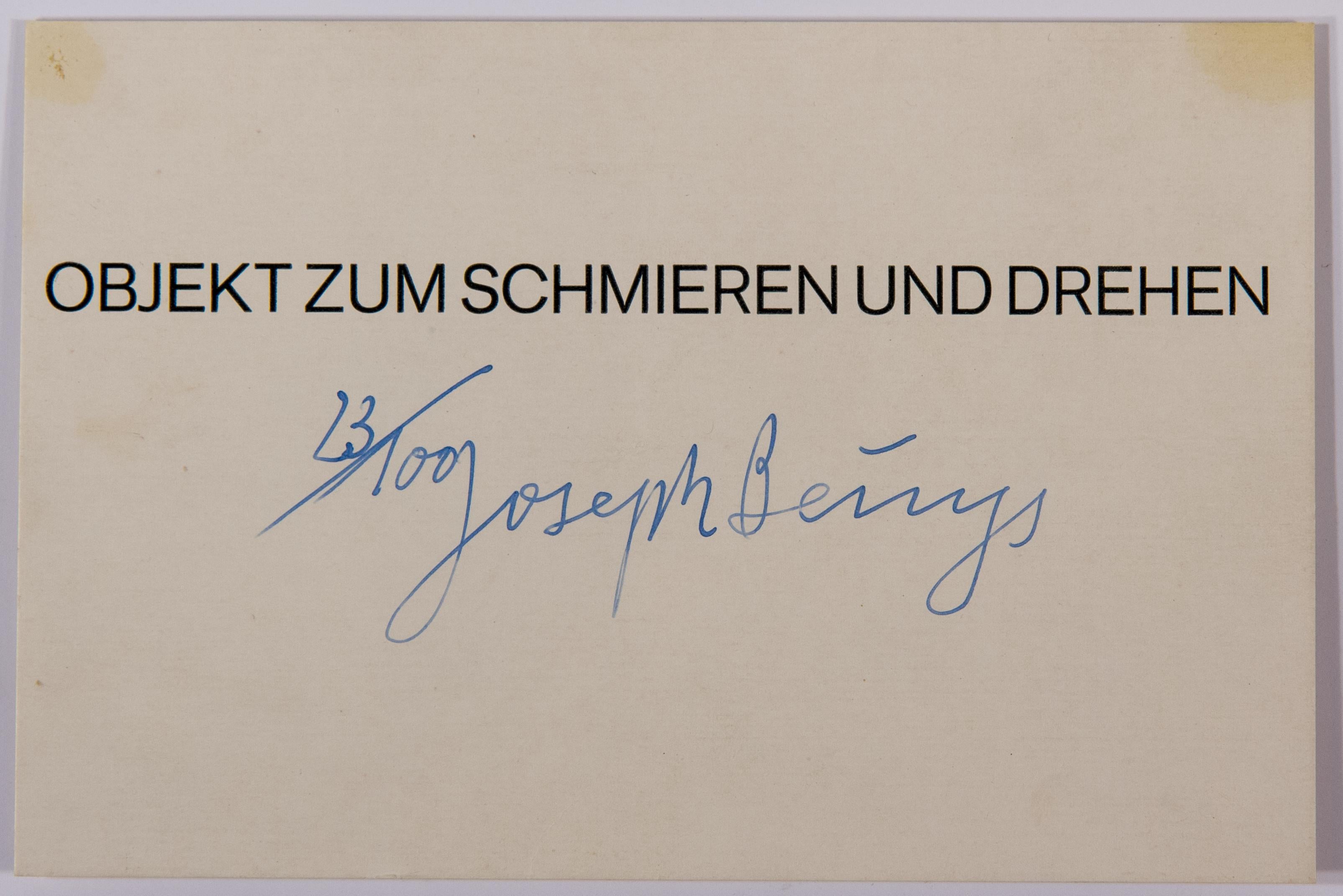 Object to Smear and Turn - Conceptual Sculpture by Joseph Beuys