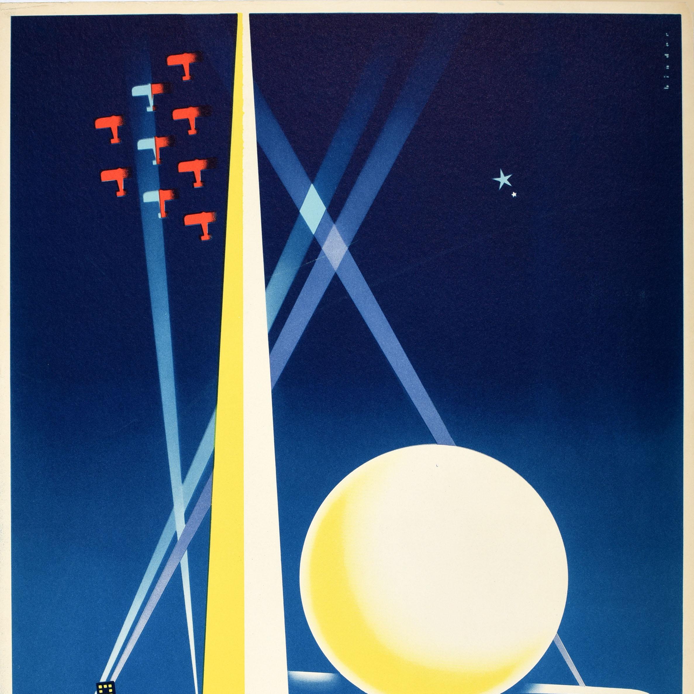 Original Vintage Advertising Poster New York World's Fair 1939 World Of Tomorrow - Art Deco Print by Joseph Binder