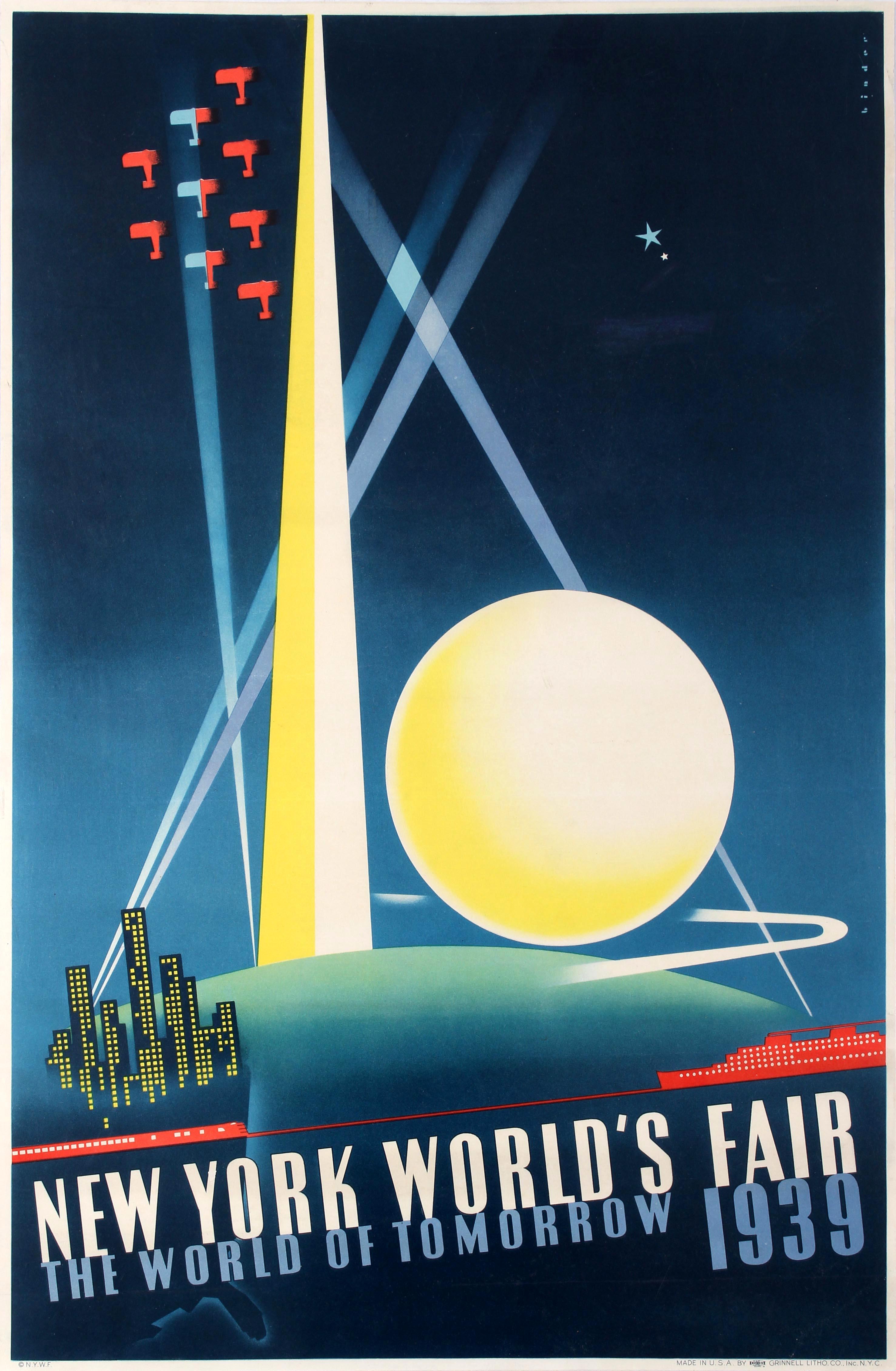 Zeehaven lava Positief Joseph Binder - Original Vintage Art Deco Poster New York World's Fair Ft  Modernist Architecture at 1stDibs | art deco new york poster, new york  world's fair 1939 poster, new york world's fair poster