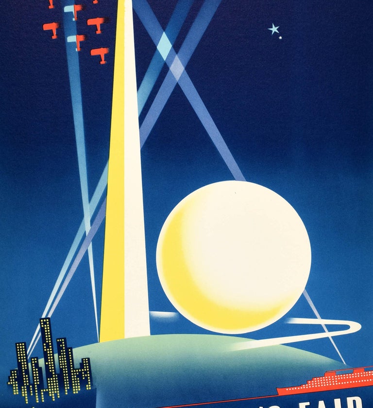 Joseph Binder - Original Vintage Travel Advertising Poster New York Worlds  Fair Binder Art Deco at 1stDibs