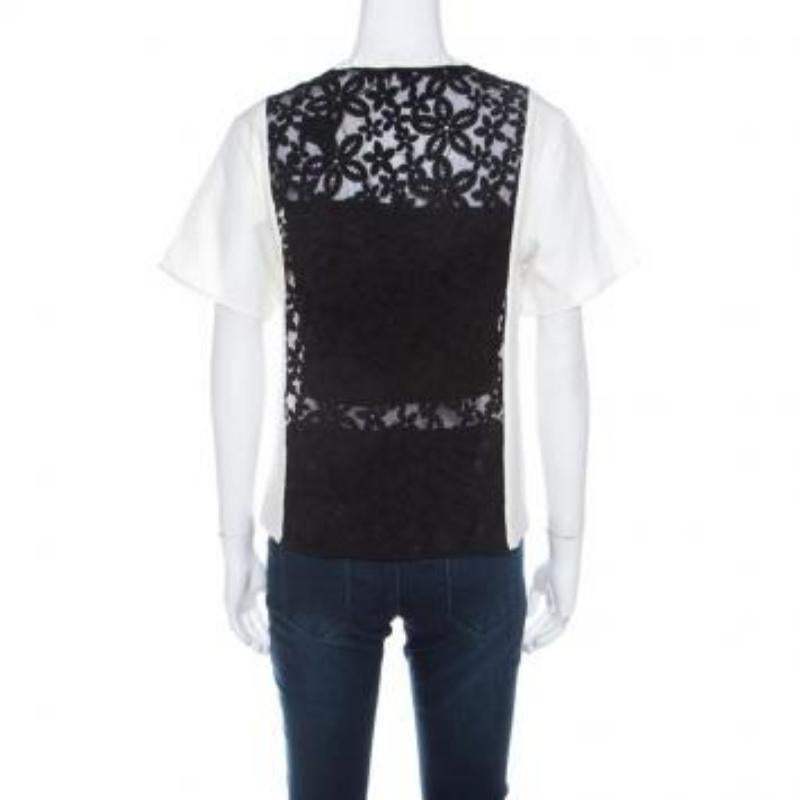 Joseph Joseph White in pelle con dettaglio floreale in pizzo Jill Broderie Anglaise Top M. in vendita 6