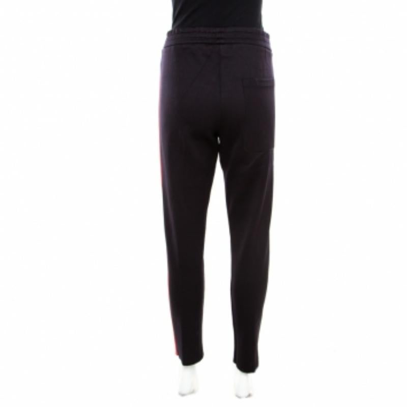 Noir Joseph Black Contrast Side Panel Detail Jug Scuba Jersey Pants M en vente