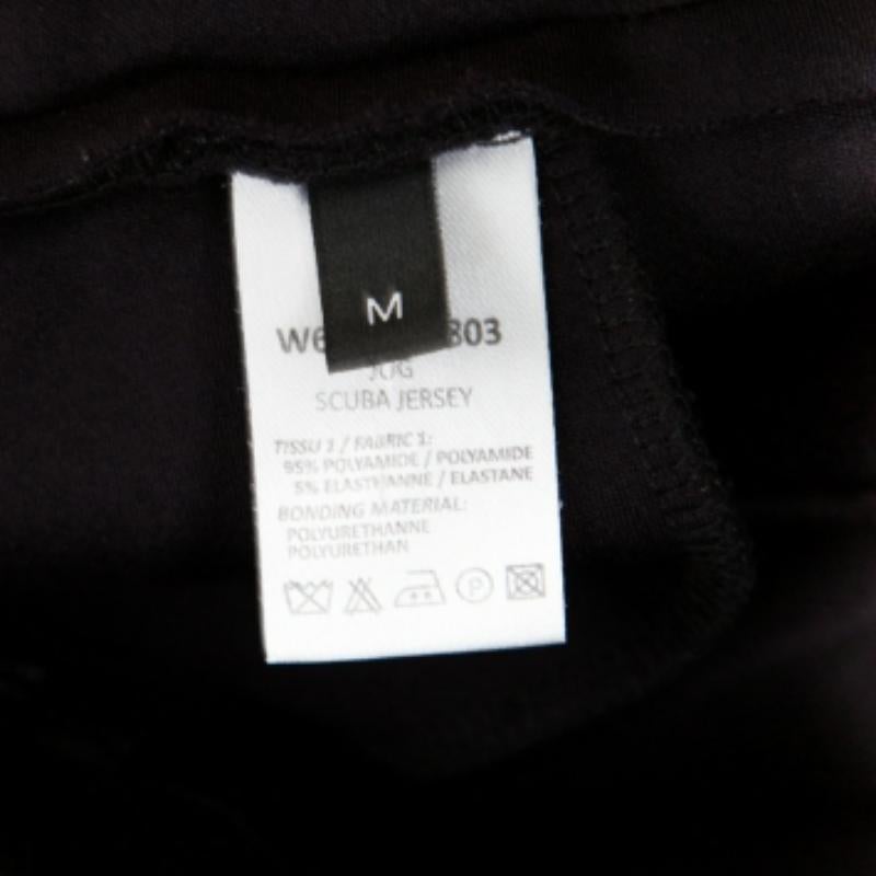 Joseph Black Contrast Side Panel Detail Jug Scuba Jersey Pants M Pour femmes en vente