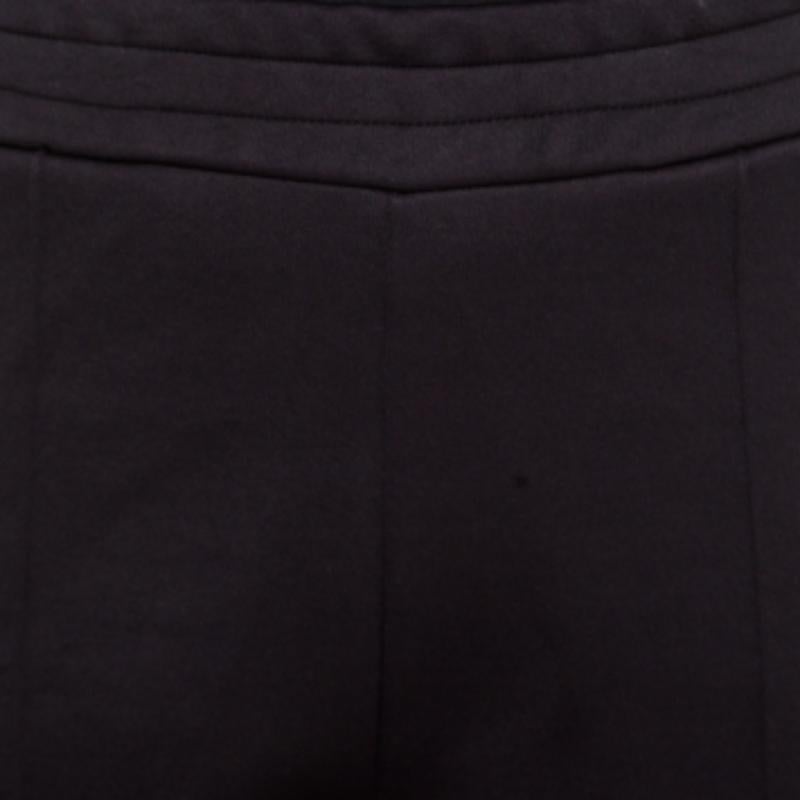 Joseph Black Contrast Side Panel Detail Jug Scuba Jersey Pants M en vente 1