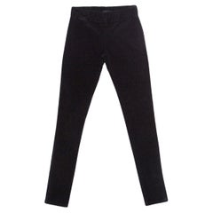 Joseph Black Cotton Elastic Waist Skinny Corduroy Trousers S