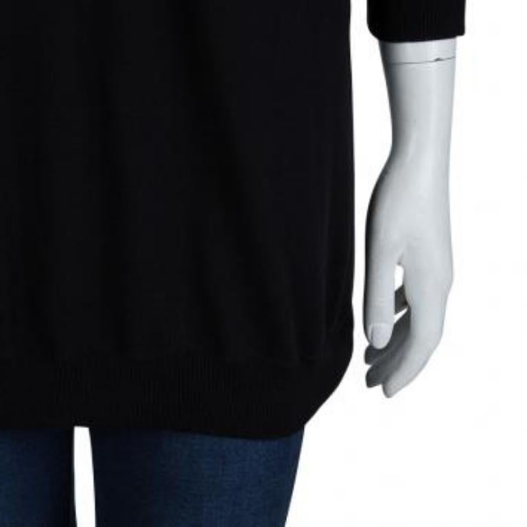 Joseph Black Knit Criss Cross Tie-Up Tie-Up Long Sleeve Top S en vente 1