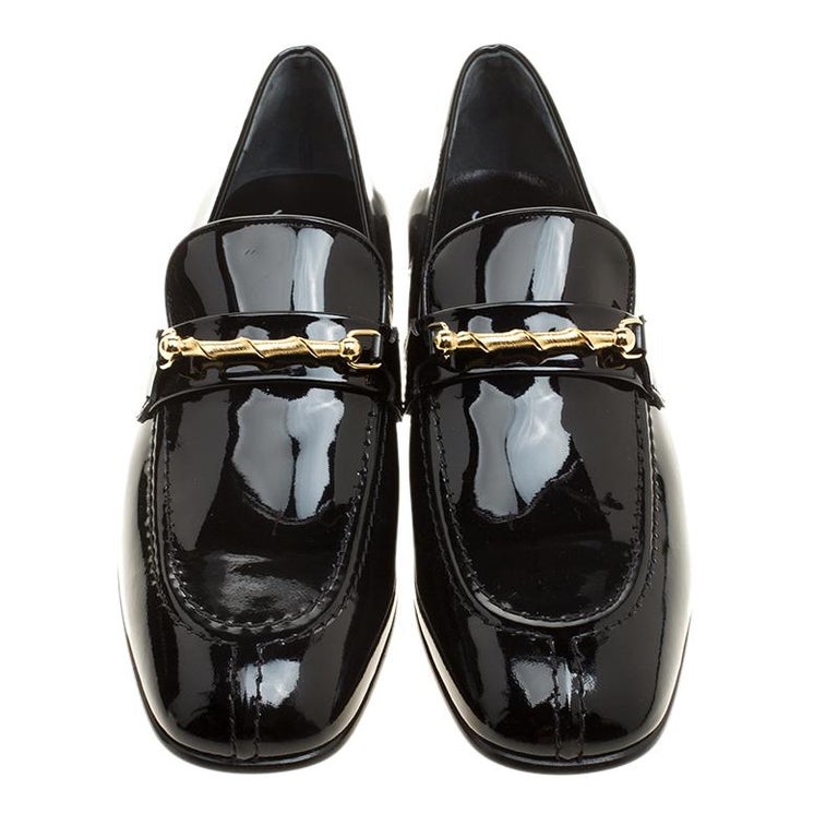 Joseph Black Patent Leather Loafers Size 39 For Sale at 1stDibs