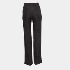 Joseph Black Reptile Embossed Silk Blend Trousers S