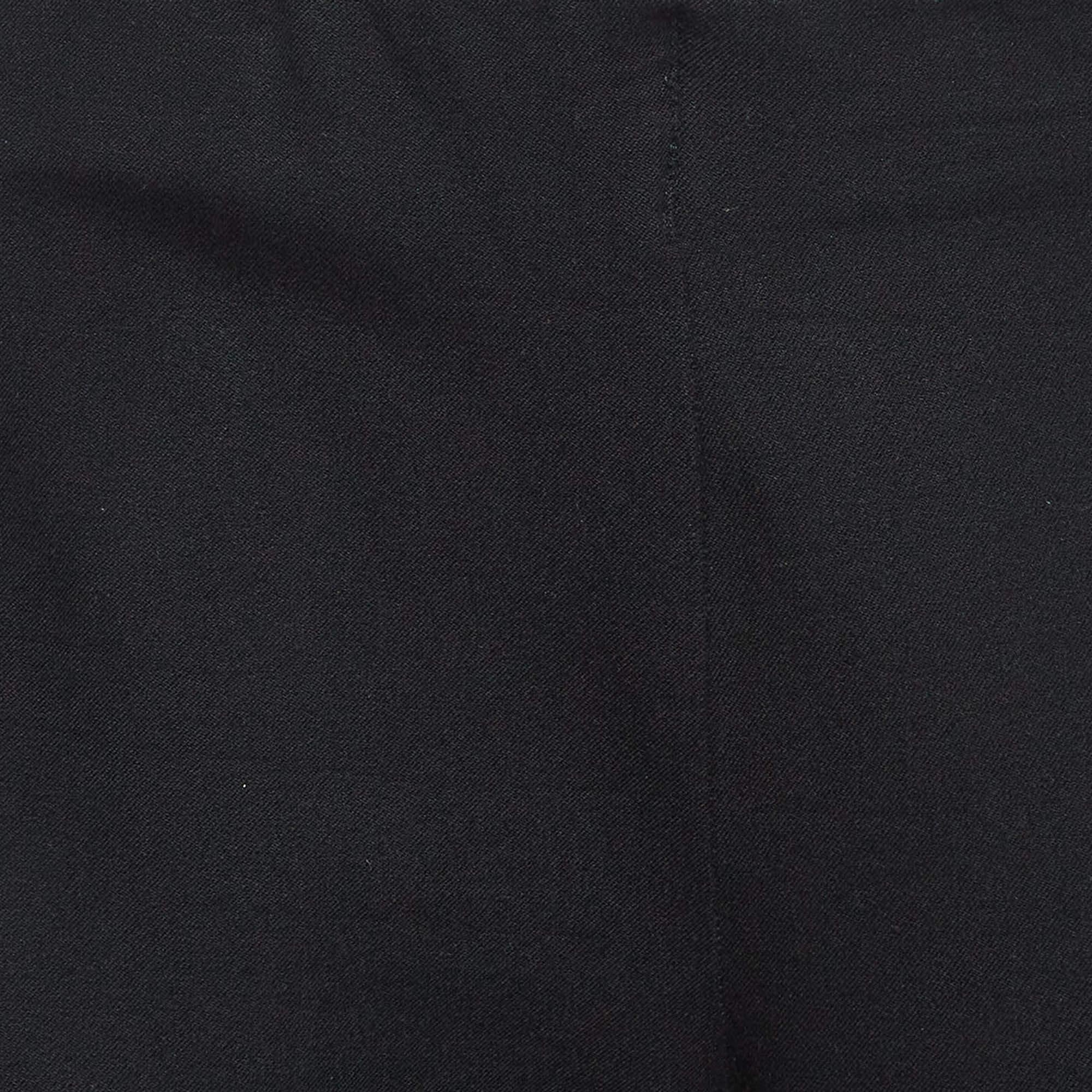 Joseph Black Stretch Gabardine Ankle Length Pants M In Good Condition In Dubai, Al Qouz 2