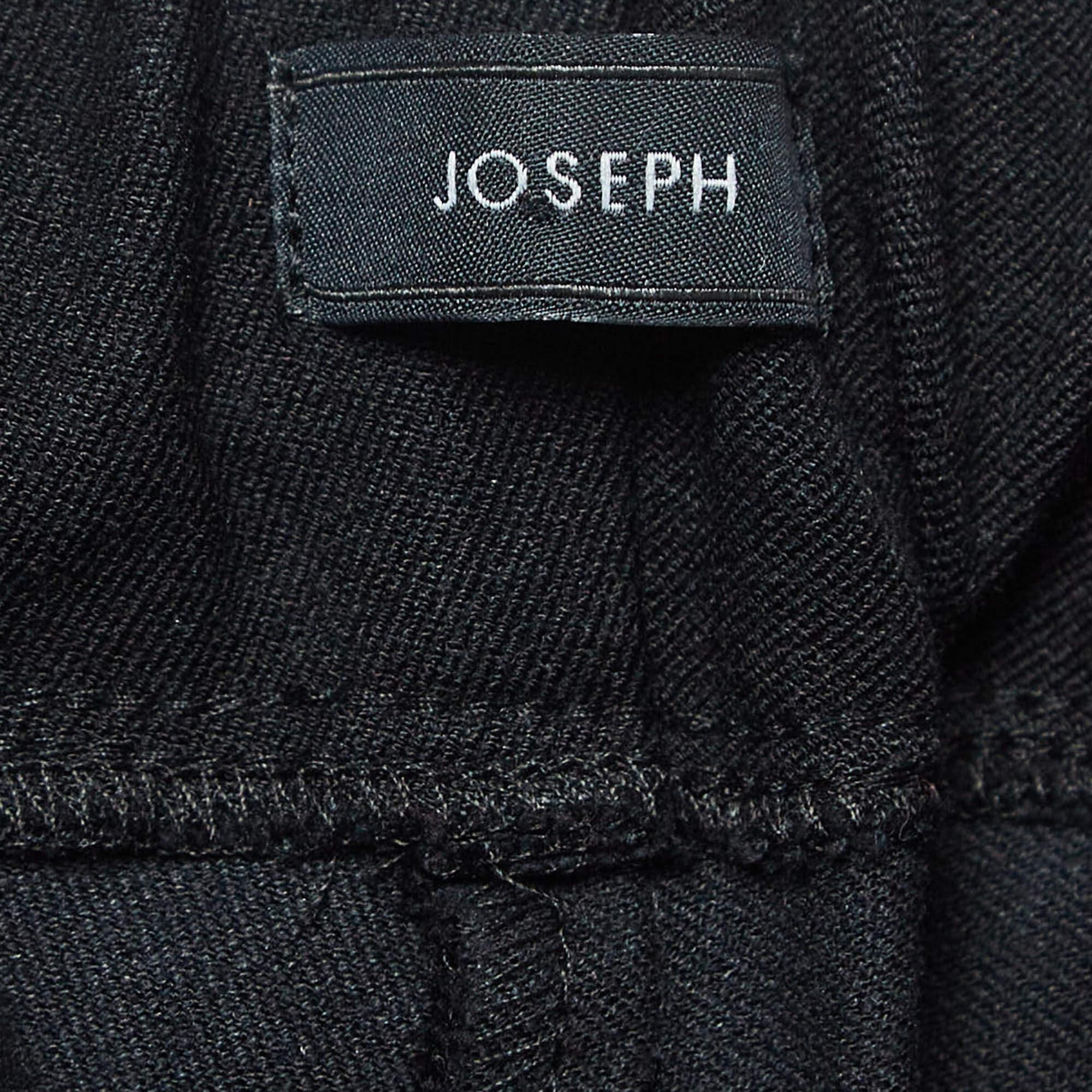 Women's Joseph Black Stretch Gabardine Ankle Length Pants M