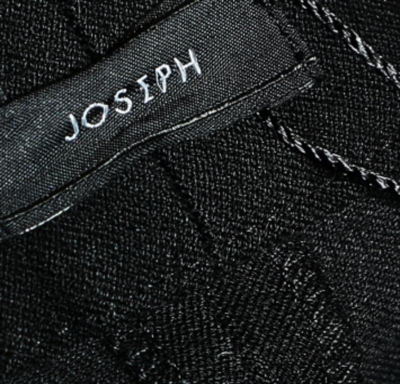 Joseph Negro Gabardina elástica Finley Pantalón recto M 3