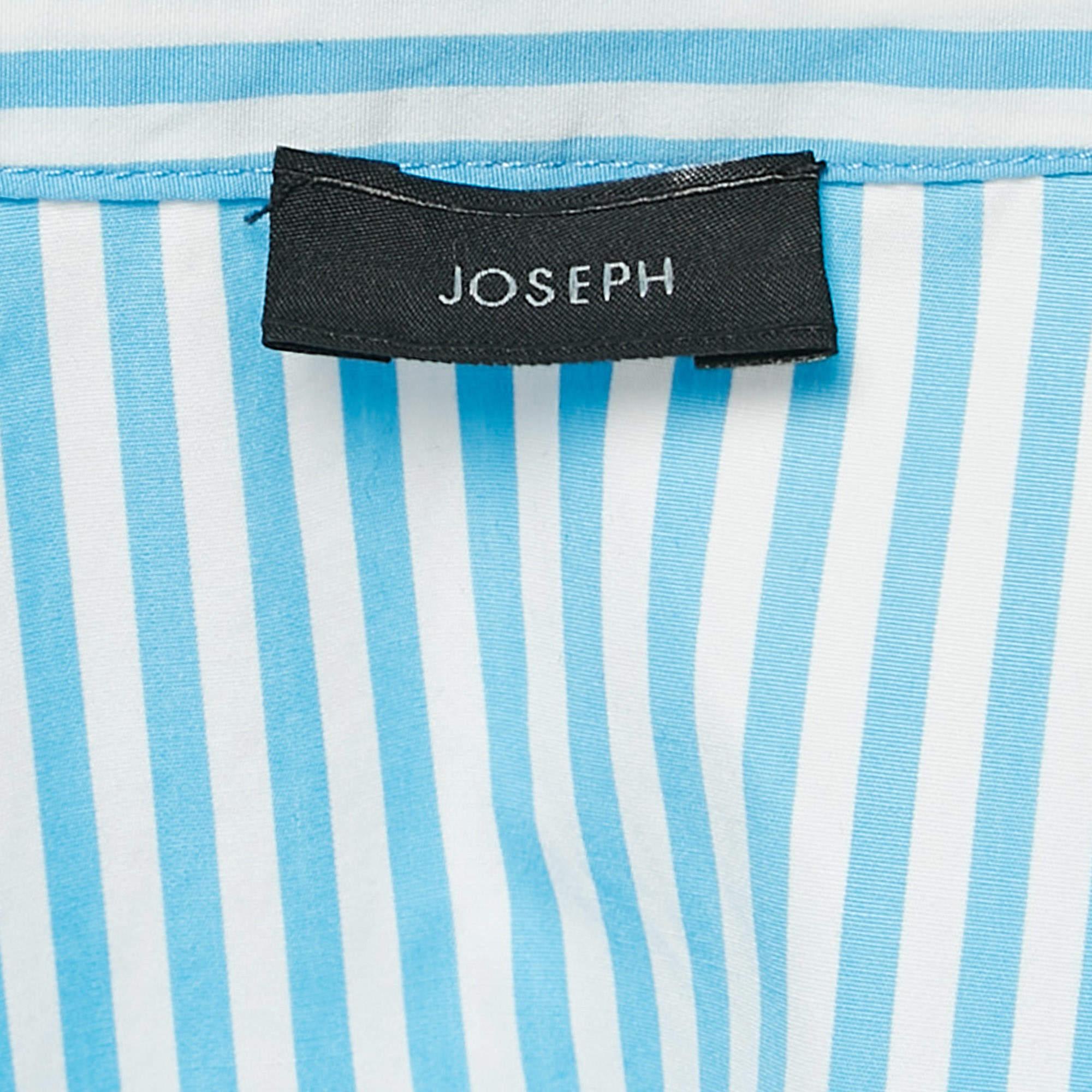De las mujeres Joseph Blusa de algodón a rayas azul caramelo Arran M en venta