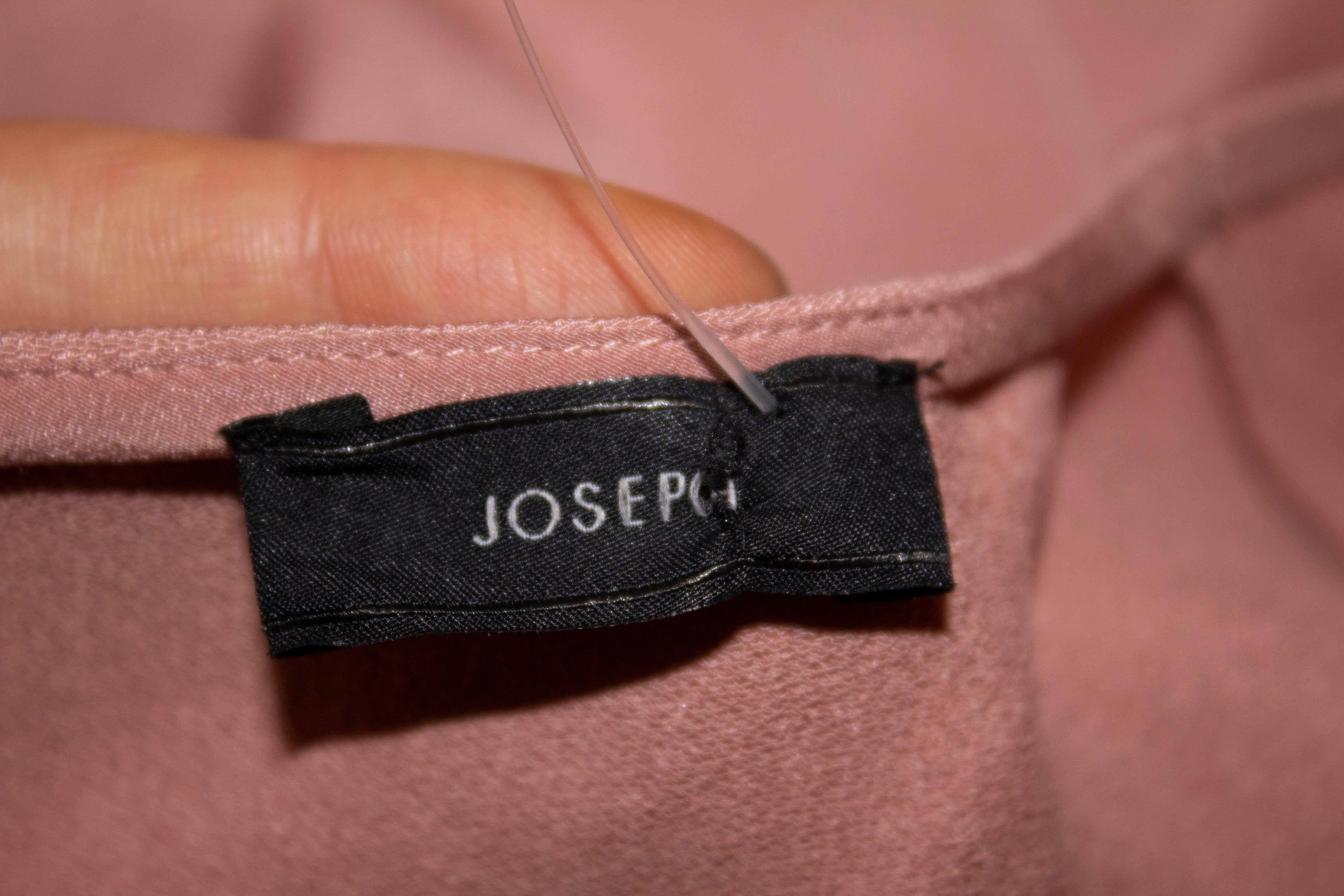 Joseph Blush Pink Silk Dress with Asymetric Hem For Sale 1