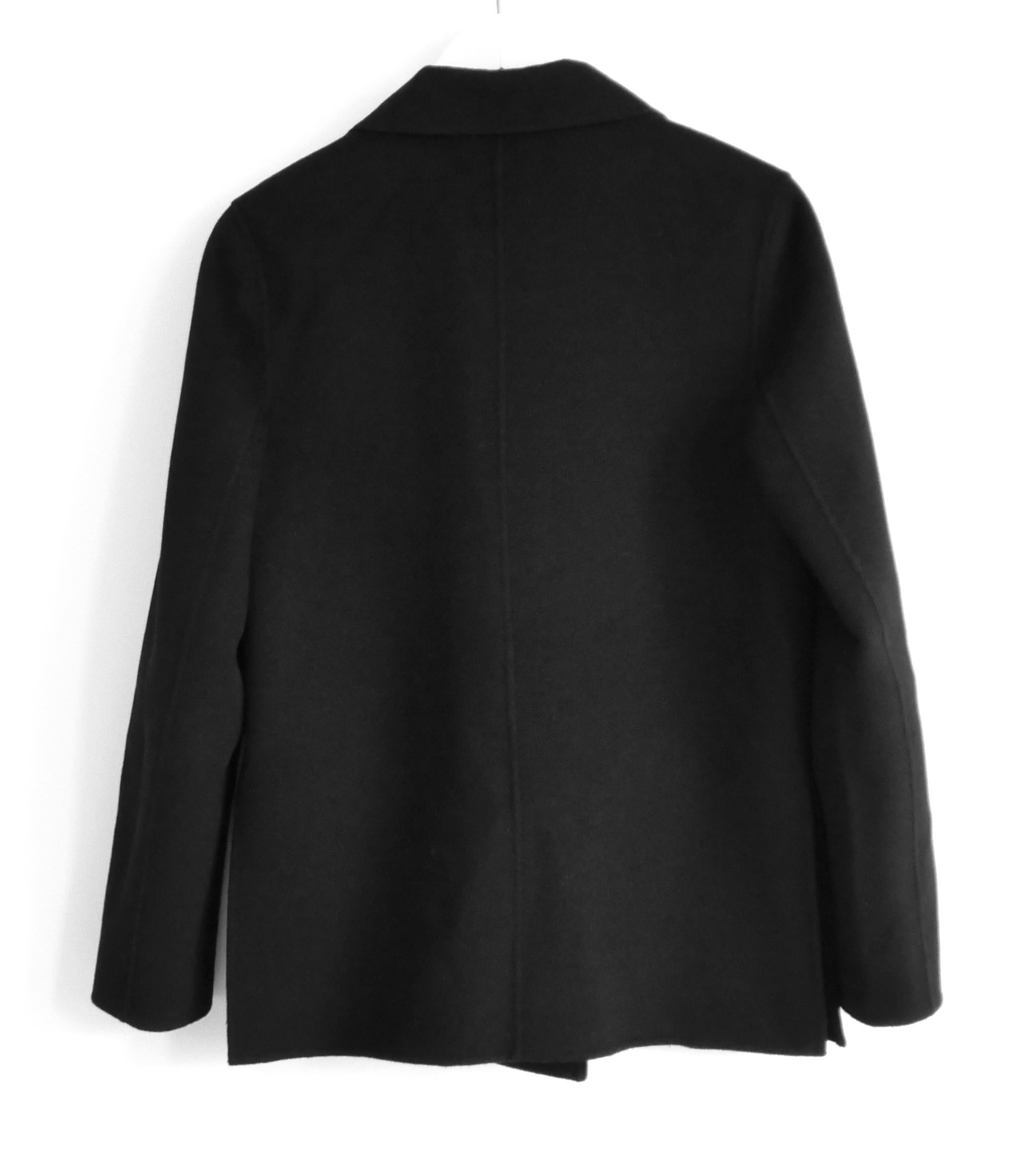 Joseph Brest - Giacca nera in lana e cashmere in vendita 1