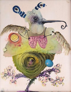 Wee One 10 (Hummingbird, Porträt, Geschichtenerzählung, Ölgemälde)