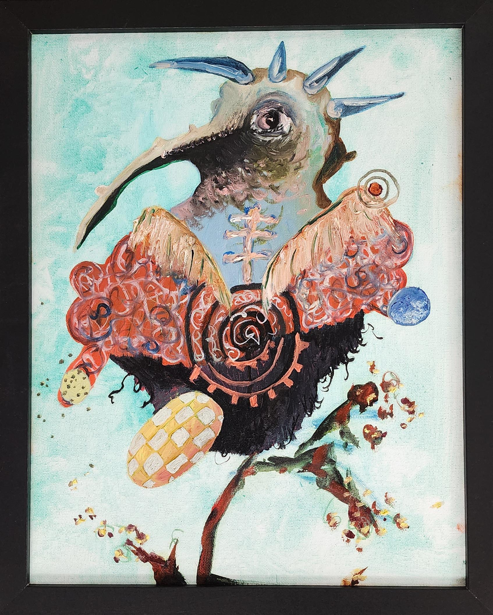 Wee One 13 (Hummingbird, Portrait, Storytelling, Oil Painting) For Sale 3
