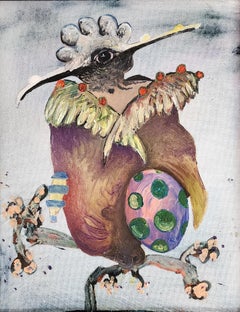 Wee One 14 (Hommingbird, portrait, narration, peinture à l'huile)
