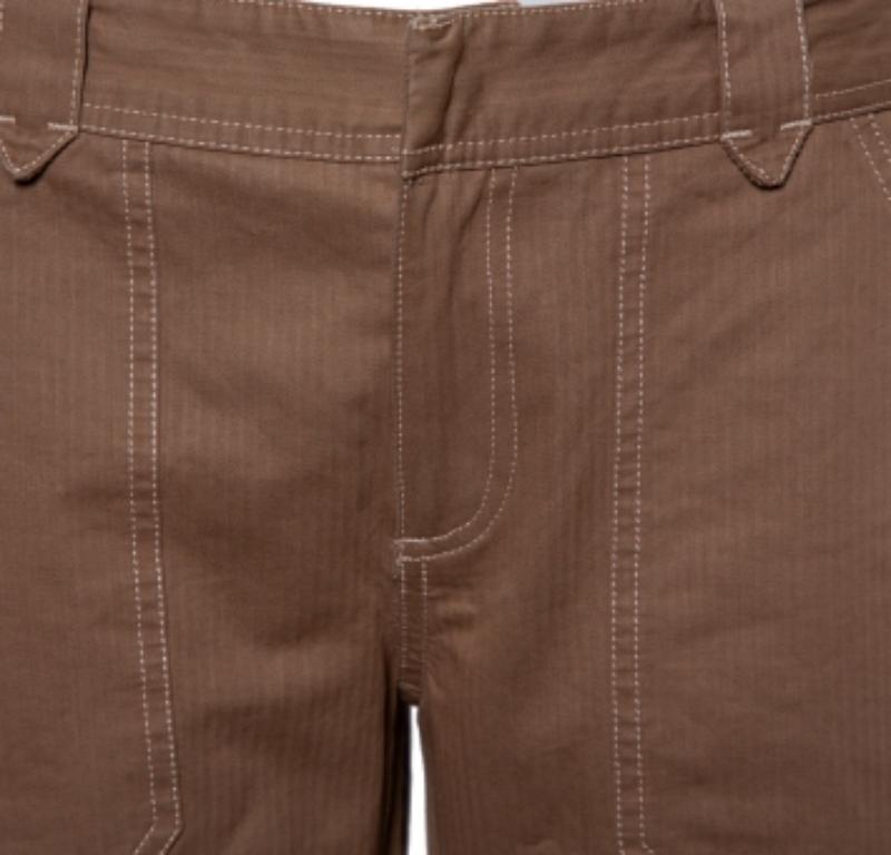Women's Joseph Brown Cotton Paneled Wide Leg Trousers L For Sale