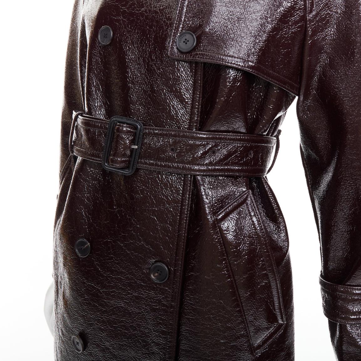 JOSEPH burgundy coated wool felt double breasted trench coat FR34 XS
Reference: JACG/A00298
Brand: Joseph
Model: 192936F067003
Material: Virgin Wool, Blend
Color: Burgundy
Pattern: Solid
Closure: Button
Lining: Black Fabric
Extra Details: Long