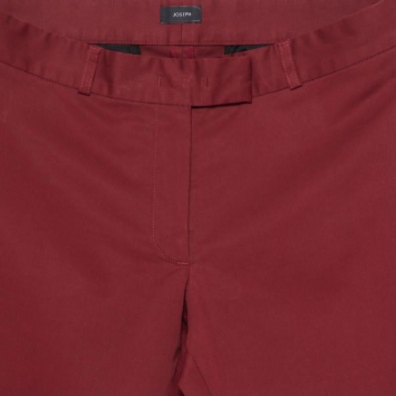 Women's Joseph Burgundy Cotton Chino Pants S For Sale