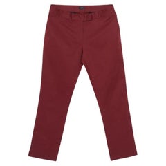 Joseph Burgundy Cotton Chino Pants S