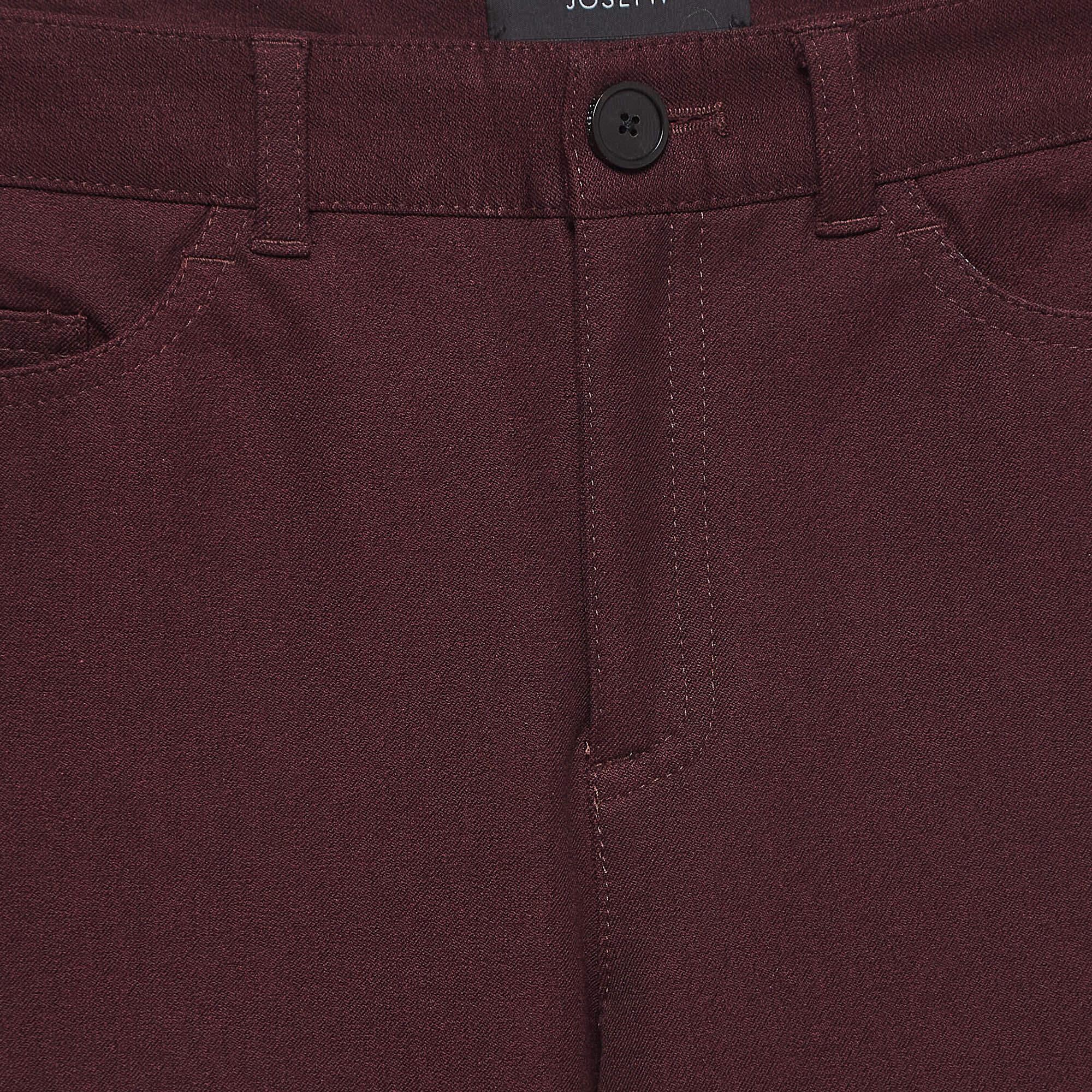 Black Joseph Burgundy Stretch Knit Skinny Jeans S Waist 24