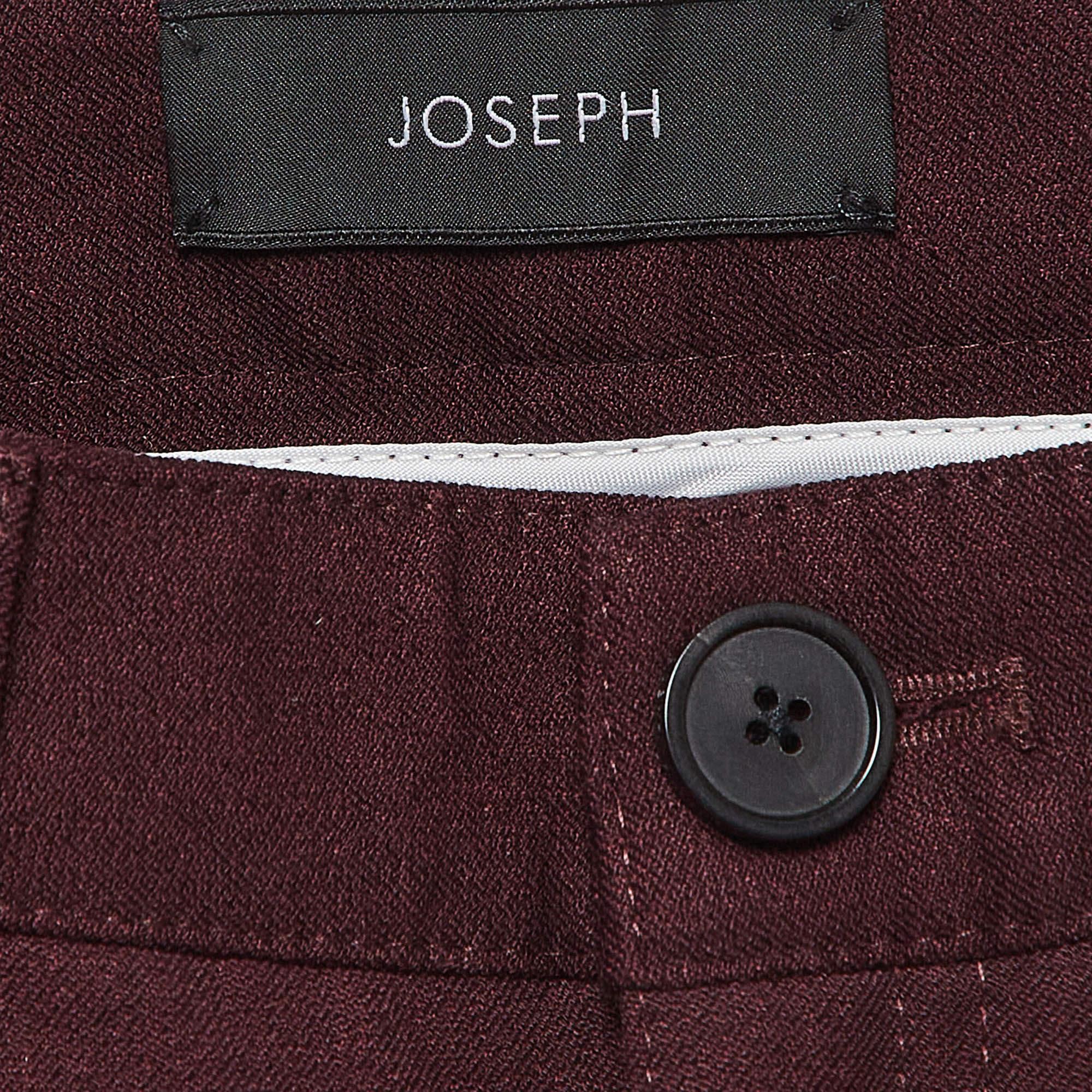 Joseph Burgundy Stretch Knit Skinny Jeans S Waist 24