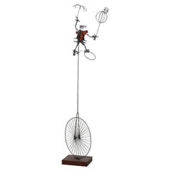 Joseph Burlini Clown on a Unicycle Sculpture